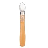 4u-lucky幼児テーブルウェアThermal FeedingシリコンスプーンKids Weaningロングハンドルスプーン イエロー BCM24020