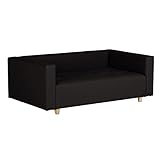 arne ベンチソファ ベンチ イス 背もたれ ローソファー コーナーソファー Baggy DX-コの字 3×5 合成皮革 合皮 ダークブラウン