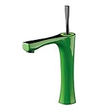カクダイ シングルレバー混合栓 トール ライムグリーン 逆止なし 183-251GN