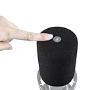 SOULWIT マイクフォーム保護カバー ポップフィルター for HyperX QuadCast/QuadCast S/QuadCast 2S 用 マイクスポンジフィルター Mic 用 フォームカバー ウィンドスクリーン 交換用 マイクスポンジ 防風カバー 風防キャップ - ブラック