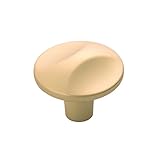 Hickoryハードウェアh076128-fub Crestノブ、1 – 1 / 4インチフラット超真鍮仕上げ紋章ノブ、1 – 1 / 4インチ仕上げ