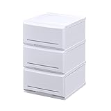 《2個セット》 収納チェスト インテリアチェストP350-3 3段 幅35×奥行45×高さ56.8cm (W) ホワイト