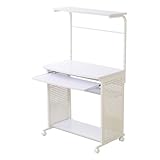 たっぷり収納のスタンダードパソコンデスク【-Mily-ミリー75cm幅】(ホワイト)