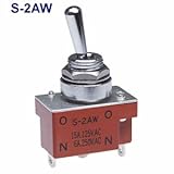 NKKスイッチズ S-2AW 　単極双投　端子はんだ　電流容量抵抗負荷ＡＣ１２５Ｖ１５Ａ　パネルシール形小形トグルスイッチ
