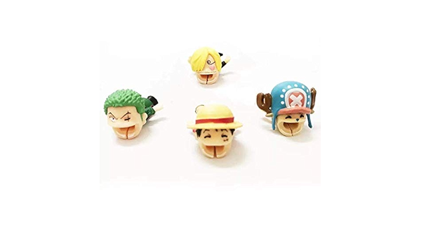 かわいいアニメバイトケーブルプロテクター 4個 フワフワ ゾロ サンジ チョッパー チャージャーペット ケーブルバディ Iphoneコードのみ対応 友人や子供へのギフトに最適 携帯電話 スマートフォンアクセサリ 通販 Amazon