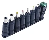 オーディオファン DCプラグ アダプター 8種 (メス 5.5mm 2.1mm ジャック) 変換 外径 内径 (ネジ式) (S microUSB) (L 3.0mm 1.1mm) (I 2.5mm 0.7mm) (H 3.5mm 1.35mm) (G 4.0mm 1.7mm) (E 5.5mm 2.1mm) (C 5.5mm 2.5mm)