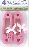 Unique Baby Shower Favours Pink Safety Pins with Ribbons - by Unique Party
