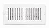 Accord ABSWWH2124 Sidewall/Ceiling Register with 2-Way Design, 12-Inch x 4-Inch(Duct Opening Measure
