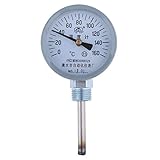 P Prettyia パイプ温度計　バイメタル　温度ゲージ　空気/水 /ガス温度測定　0-120度/0-160度 - 0-160度