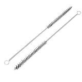 uxcell　鋼線チューブブラシ　ステンレス鋼　丸線管チューブ　クリーニングブラシ　スペアパーツ　10mm直径　2本入り