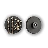 HAMUSUI 強力マグネットパッド ビットホルダー オス金具 セーフティ金具 ワンタッチ工具ホルダー用 腰袋 工具差し ビット マグネット 磁力ホルダー 耐荷重1.5kg 回転式オス金具設計で 市販のワンタッチ工具ホルダーに任意の角度で取り付け可能 落下防止工具 磁気吸着 貼り付け 収納 整理整頓 (ブラック, 66mm-2個入り)