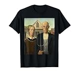 グラントウッド作アメリカンゴシック、ポップアート Tシャツ