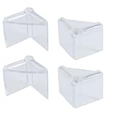 uxcell　コーナーパッド　コーナークッション　セーフティー　子供の安全　柔軟な　クリア　プラスチック　4個入り