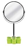 JustNile Stylish Tabletop Mirror with Holder - Green Flower [並行輸入品]
