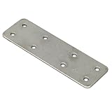 lewu フラット修理プレート ステンレススチール 補強 連結金具 家具の固定板 10個セット (37x120mm)