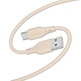 オウルテック USB Type C ケーブル 1m 断線に強い シリコンケーブル 急速充電 3A データ転送 480Mbps USB2.0 温度センサー 絡まない 高耐久 ケーブルバンド付き USB-A to USB-C ケーブル サンドベージュ OEC-CBSAC10-SB