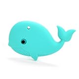 Nummy Beads - Silicone Whale Teether Necklace Toy - Turquoise [並行輸入品]