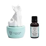 スノーフォックス アロマ ディフューザー ＆ エッセンシャル オイル セット 【公式】 おしゃれ 水無し コードレス インテリア コンパクト プレゼント