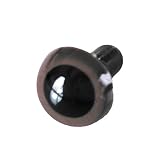 さし目・眼・鼻・手芸材料◆プードル・クマ・ねこ・人形のクリスタルアイ 12ｍｍ(ストレート）(1個) ブラウン
