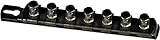 Ernst Manufacturing 8426M-Black-1/4 8-Inch Magnetic Socket Organizer and 9-1/4-Inch Twist Lock Clips
