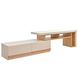 タンスのゲン 伸縮 テレビ台 コーナー 完成品 国産 ジェイクロス ホワイト 24500001 WH