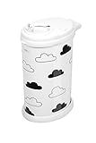 Ubbi Steel Diaper Pail, White Clouds by Ubbi