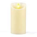 Flameless Led Candle, iDOO [ Real Wax ] Battery Operated Dripless Flameless Flickering Dancing Led P
