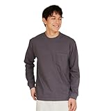 Tシャツ 長袖 丸首 綿100% 丸胴仕様 タグレス仕様 ビーフィロングスリーブポケットT H5196-081-XL