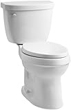 KOHLER K-3609-U-0 Cimarron Comfort Height Elongated 1.28 gpf Toilet with Class Five Technology and I