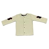 【SiShuNon/シシュノン】ヒジ当てチェッククマサンカーデ ベビー キッズ 男の子 ヒジ当て チェック クサマン カーディガン 95 15 ホワイト
