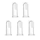 サムコス ペット指 歯ブラシ 犬 猫 歯ブラシ 透明ペット用歯ブラシ 5個セット シリコン 指サック 犬用歯ブラシ 口腔ケア 歯周病 小型犬 中型犬 大型犬 予防 クリーニング ハブラシ ペット用品