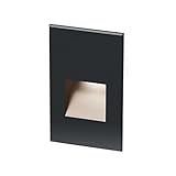 WAC Lighting 4021-27BK WAC Step & Wall 5 inch Ledme 12V Vertical Step & Wall Light 2700K Warm White 