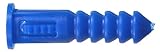 The Hillman Group 370329 Ribbed Plastic Anchor, 8-10-12 X 1-1/4-Inch, Blue, 100-Pack [並行輸入品]