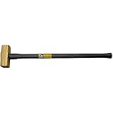 Klein Tools 7HBRFRH07 Brass Sledge Hammer, Fiberglass Rubber Grip Handle, 7-Pound [並行輸入品]