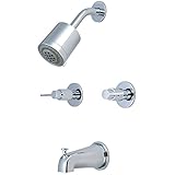 Kingston Brass KBX8141NDL Nuvo Fusion Tub & Shower Faucet with 2 Handle, Polished Chrome