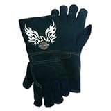 Harley-Davidson Black Leather Welding Gloves Kevlar Stitchingハーレーダビッドソンブラックレザー溶接手袋ケブラーステッチ [並行輸入品]