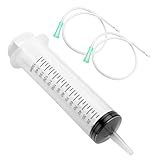I'm so happy 注射器 シリンジ チューブ 液体 エア抜き オイル 耐油 工作用 計量 園芸 プラスチック (150ml)