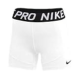 Nike ウィメンズ Pro 5インチ チームトレーニングショーツ US サイズ: Small カラー: ホワイト