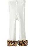 Jefferies socks ジェフリーズ ソックス ヒョウ柄 フットレス タイツ レギンス (6-8才, ホワイト)