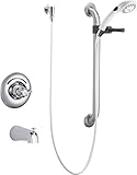 Delta Faucet T13H253 Classic Universal Tub Trim, Hand Shower and Grab Bar, Chrome [並行輸入品]