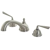 Kingston Brass KS3358ZL Vintage Roman Tub Filler with Metal Lever Handle, Satin Nickel [並行輸入品]