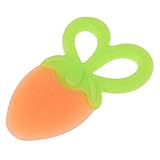 Lovoski 可愛い　新生児　ベビー　ソフト　シリコン　歯がため　おしゃぶり　おもちゃ　全2パタン3色 - オレンジ, イチゴ