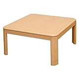 こたつテーブル継脚式　80㎝正方形　手元コントローラー付　ナチュラル　MYK-T80NA