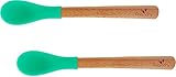 Avanchy Baby INFANT Bamboo Feeding Spoons - Fda Approved Bpa Free Silicone. A Great Baby Gift Set! 2