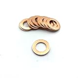 ASATERU ドレンワッシャー バイク用 汎用 M12 内径 12mm× 外径 20mm× 厚み 1.5mm 10 個入り 銅製 AODW12-10
