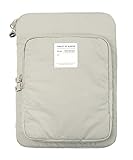 【elago】 タブレット ポーチ 10インチ 11インチ 対応 シンプル 軽量 撥水 加工 ポケット 付き 持ち運び ケース ケーブル収納 撥水加工 衝撃 傷 保護 軽い 持ち運びケース [ iPad iPadPro タブレット 各種 対応 ] POCKET SLEEVE CASE ストーン