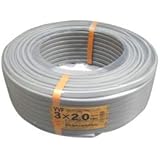 Amazon Co Jp 富士電線工業 低圧配電用ケーブル Vv F 2c 1 6mm 灰 100ｍ 産業 研究開発用品