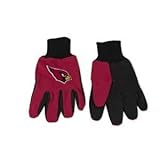 Arizona Cardinals Two Tone Gloves by Hall of Fame Memorabilia
