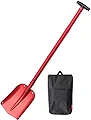 FIELDOOR 軽量 スノースコップ 雪かきスコップ アルミ製 【レッド】 使わない時は4分割収納でコンパクトに 長さ調整 5段階 除雪 泥かき スタック 車載 登山 スノーボード 雪山 コンパクト 防災グッズ