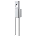 クオール 門柱＋ポスト(右)＋LED3点セット (ドアホン穴開き) KS-GP10A-E-M3R-L ライトグレー ナスタ